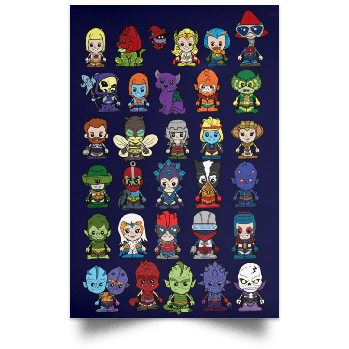 Housewares Navy / 12" x 18" Lil Motu Portrait Poster