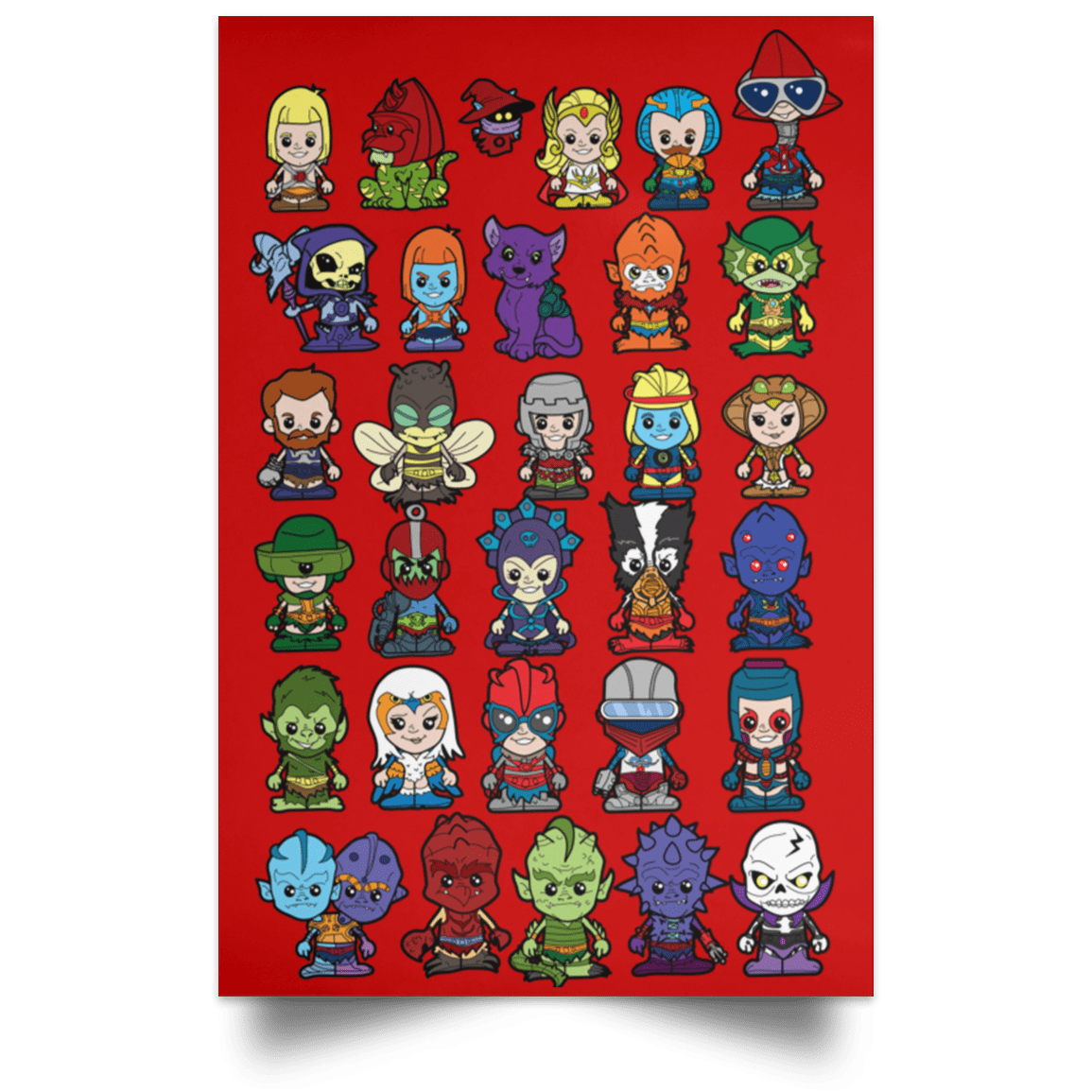 Housewares Red / 12" x 18" Lil Motu Portrait Poster