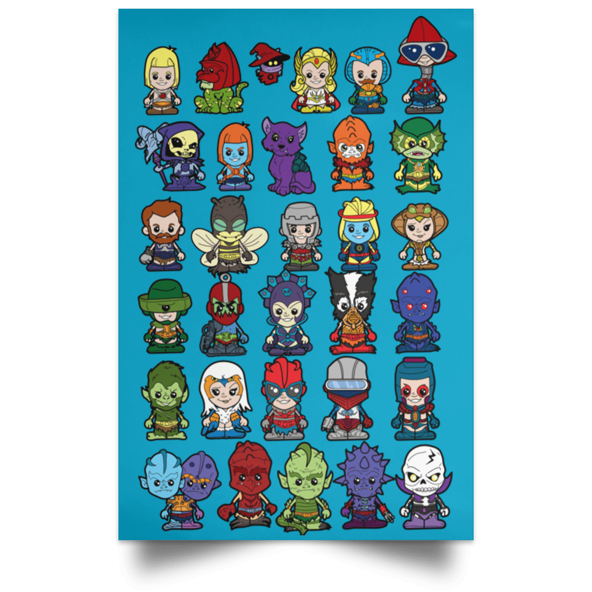 Housewares Turquoise / 12" x 18" Lil Motu Portrait Poster