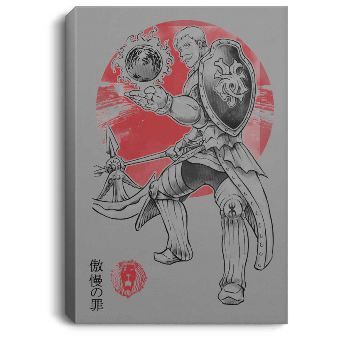 Housewares Gray / 8" x 12" Lion Pride Premium Portrait Canvas