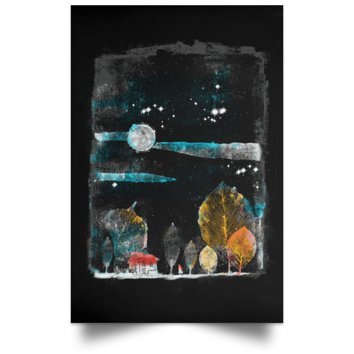 Housewares Black / 12" x 18" Little Red Hood Portrait Poster