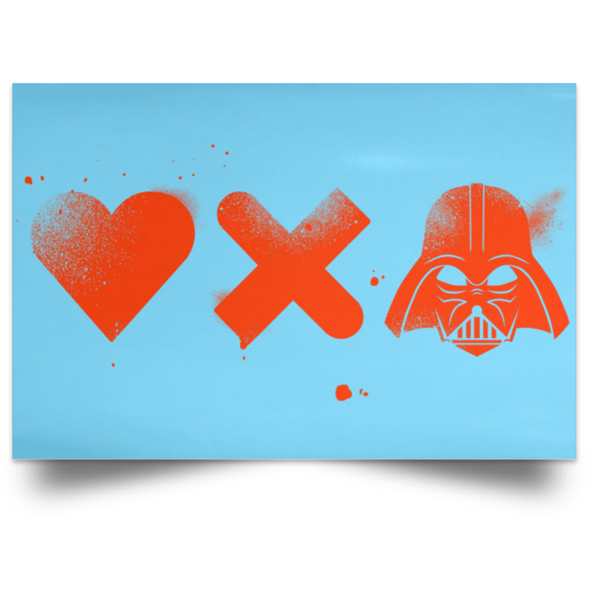 Housewares Columbia Blue / 18" x 12" Love Darth Landscape Poster