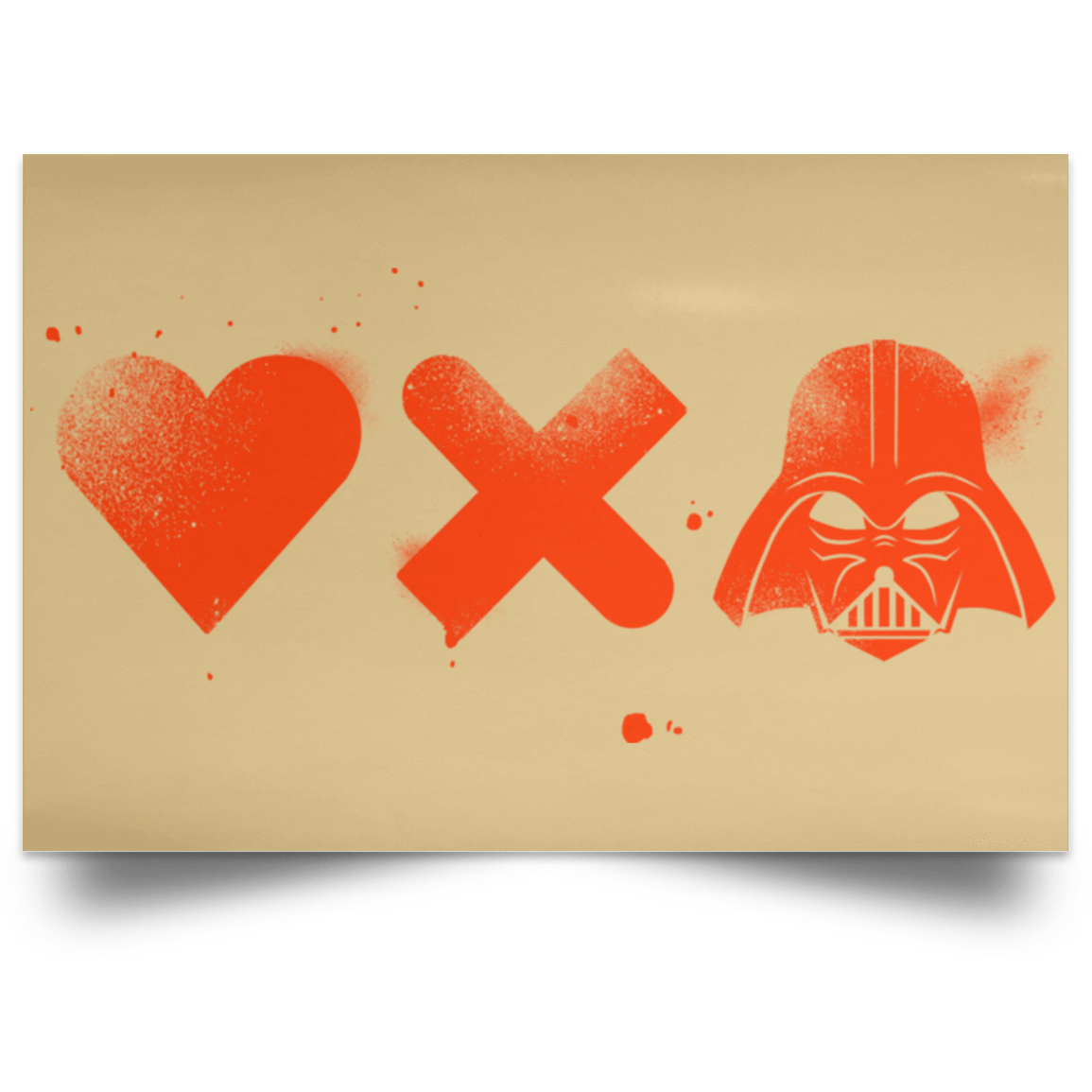 Housewares Tan / 18" x 12" Love Darth Landscape Poster