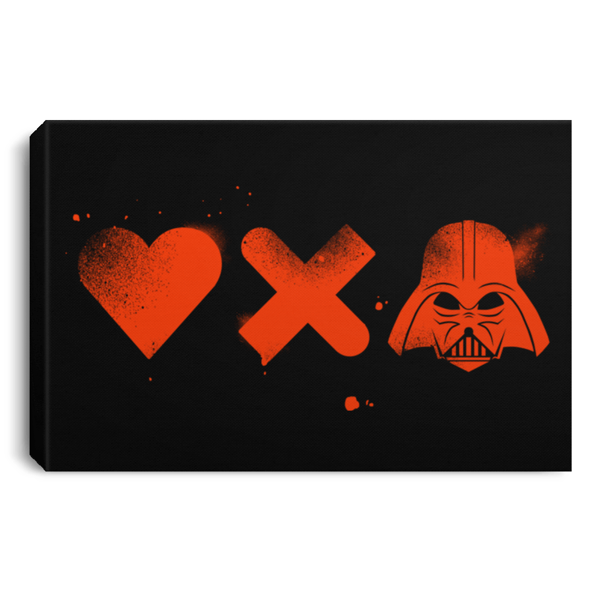 Housewares Black / 12" x 8" Love Darth Premium Landscape Canvas