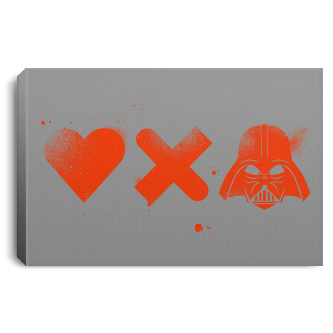 Housewares Gray / 12" x 8" Love Darth Premium Landscape Canvas