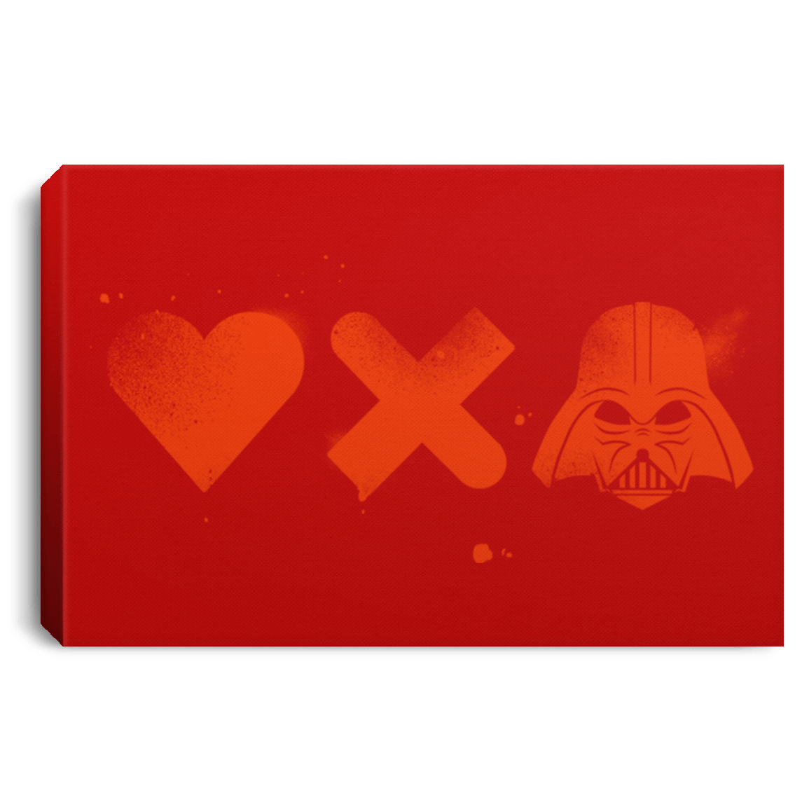 Housewares Red / 12" x 8" Love Darth Premium Landscape Canvas