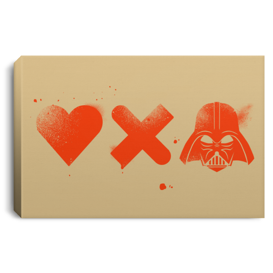 Housewares Tan / 12" x 8" Love Darth Premium Landscape Canvas