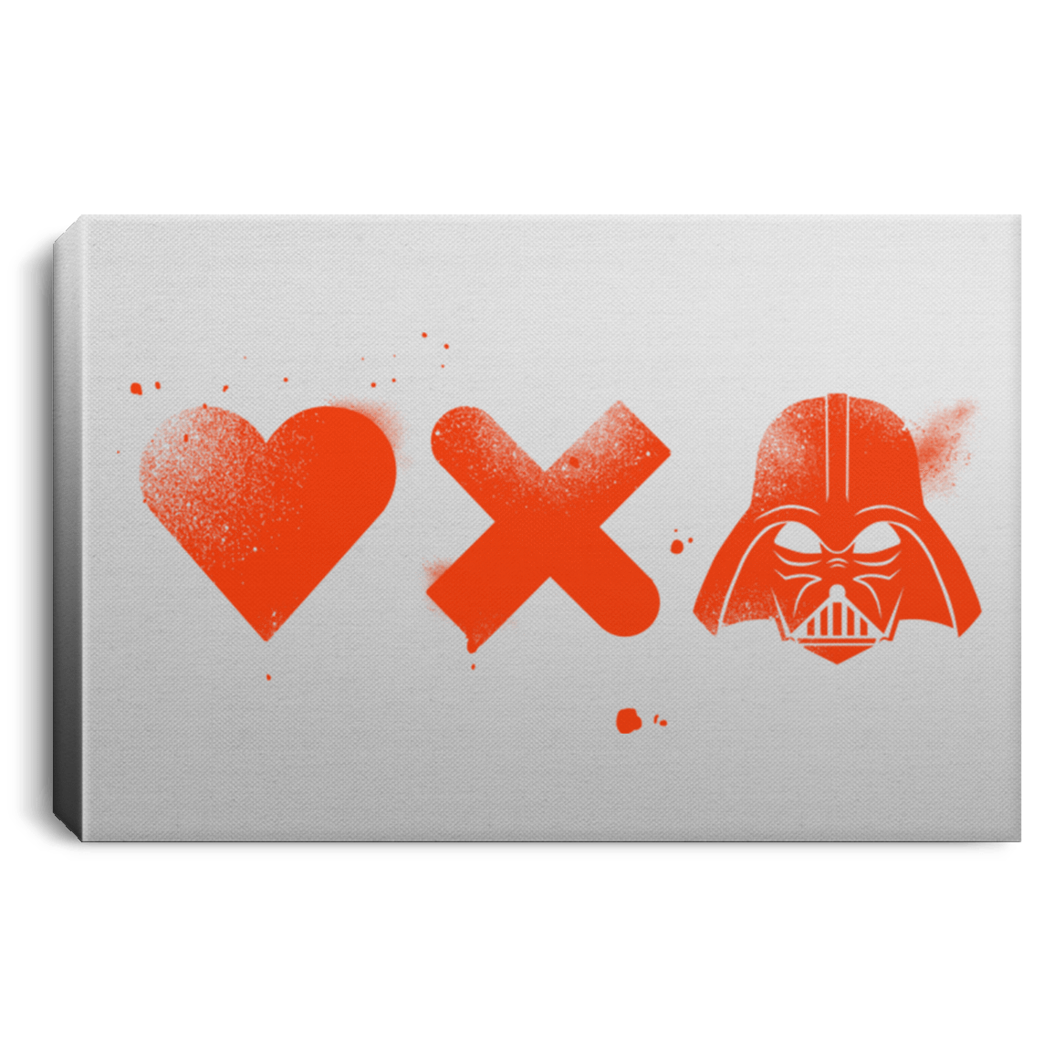Housewares White / 12" x 8" Love Darth Premium Landscape Canvas