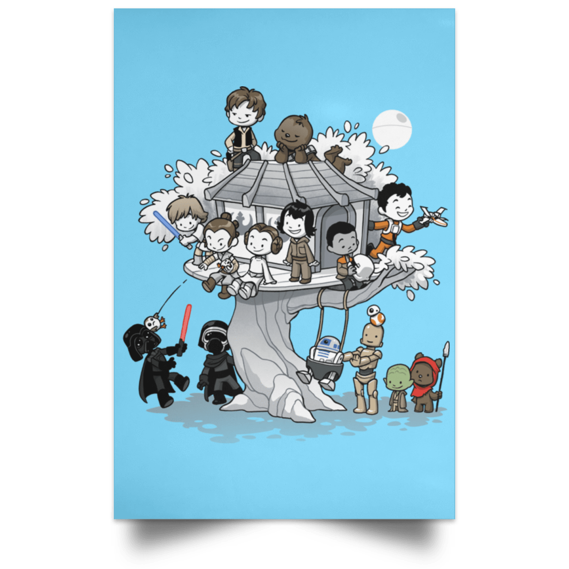 Housewares Columbia Blue / 12" x 18" LT Side Club Portrait Poster