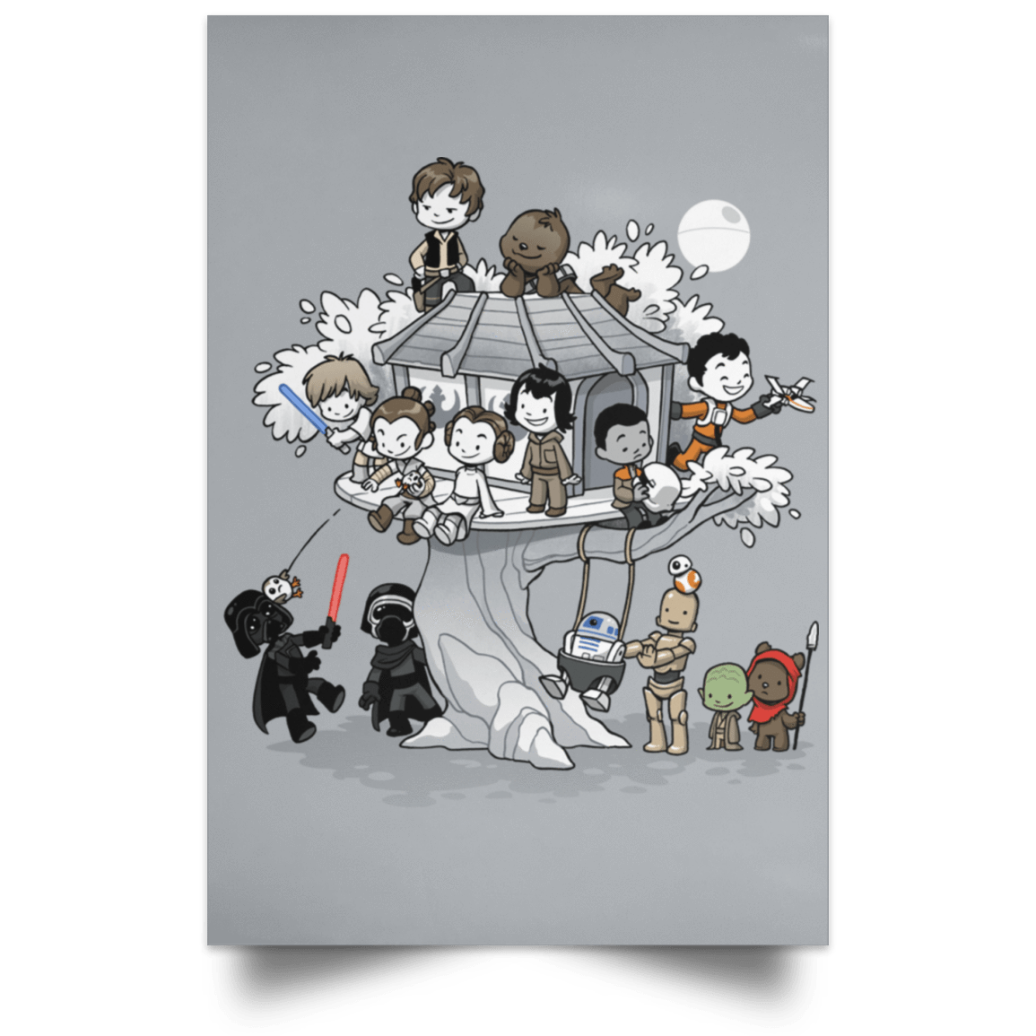 Housewares Grey / 12" x 18" LT Side Club Portrait Poster