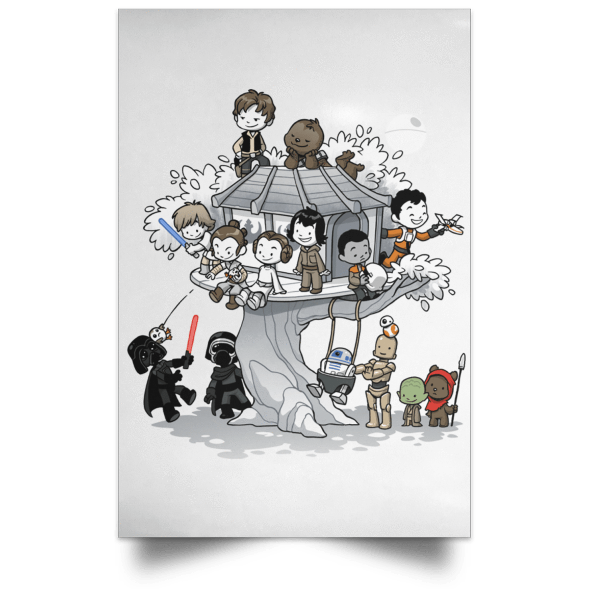 Housewares White / 12" x 18" LT Side Club Portrait Poster