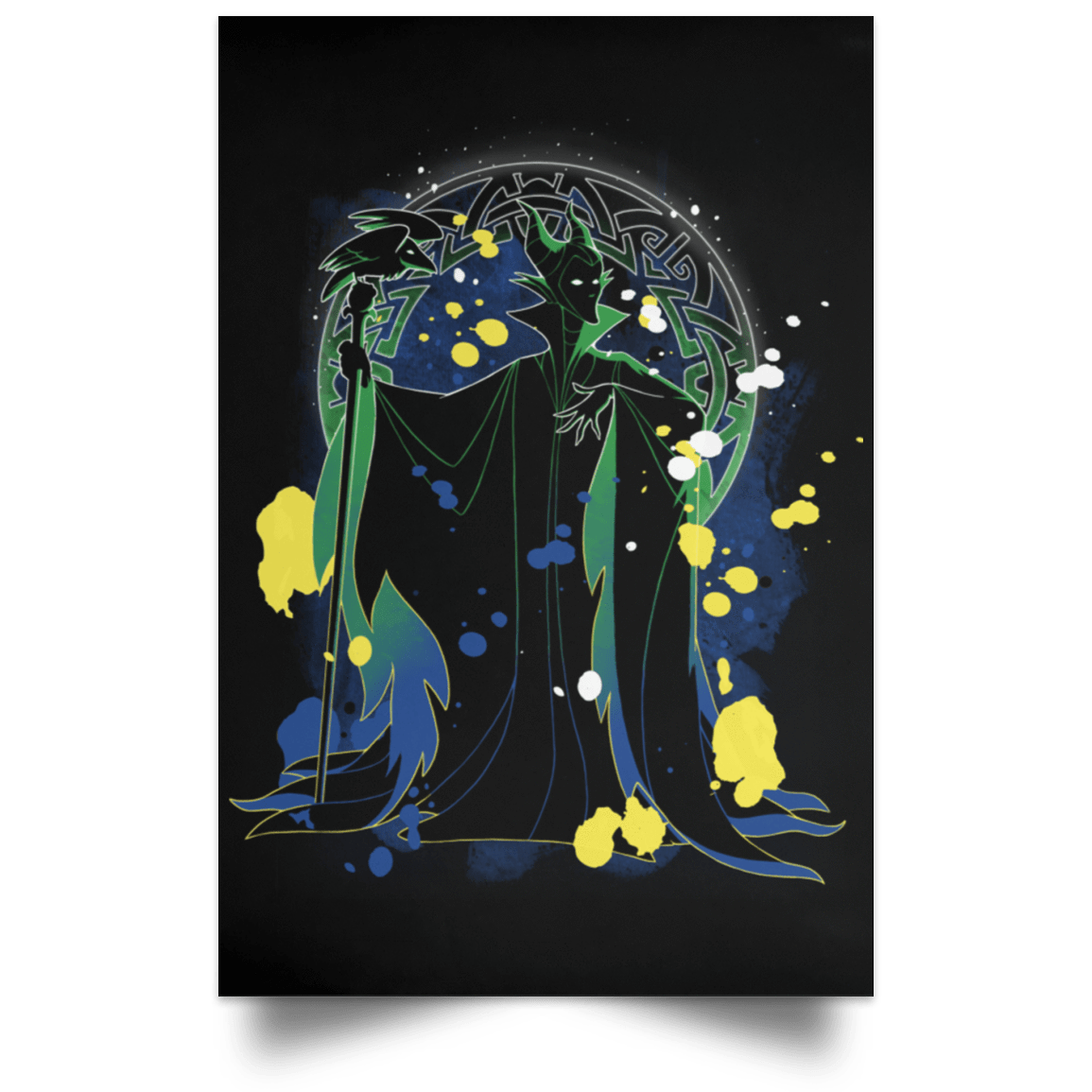 Housewares Black / 12" x 18" Maleficent Portrait Poster