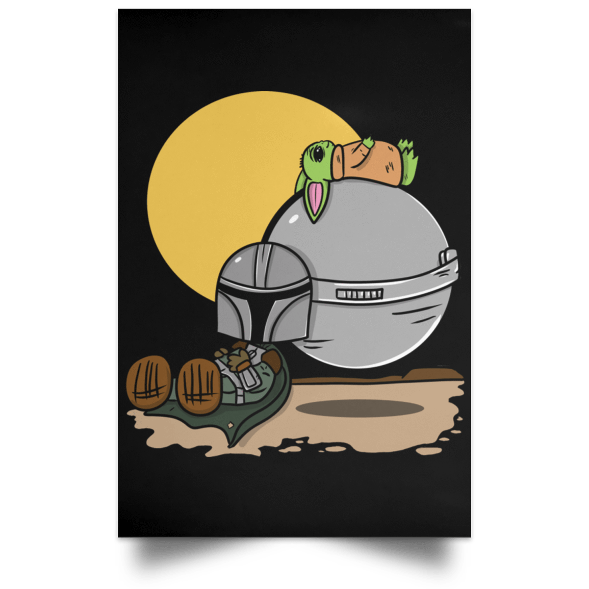 Housewares Black / 12" x 18" Mandaloria Nuts Portrait Poster