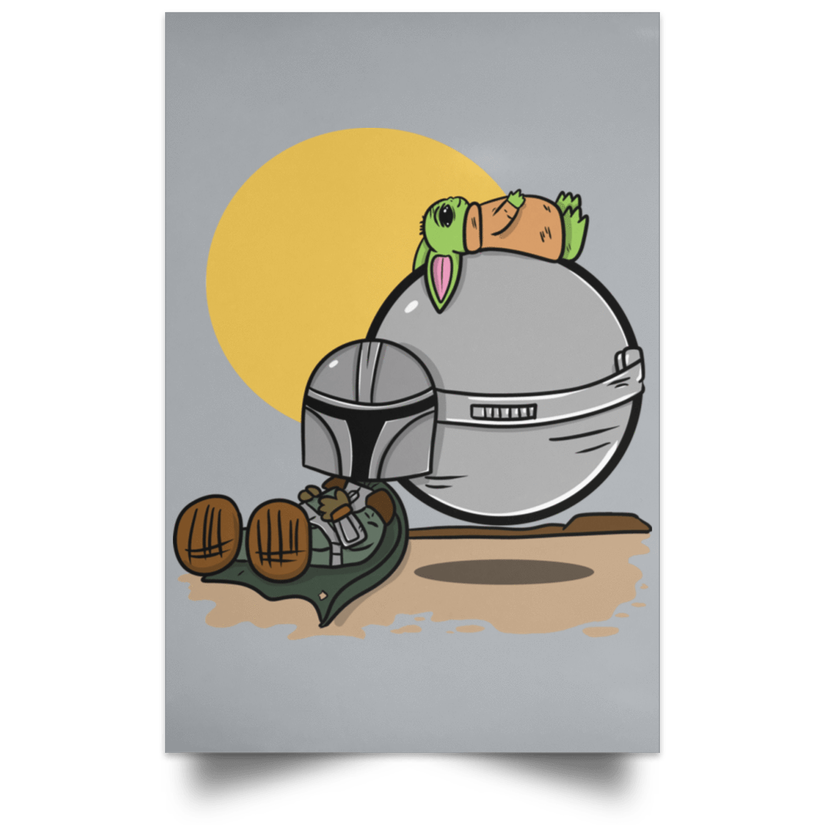 Housewares Grey / 12" x 18" Mandaloria Nuts Portrait Poster