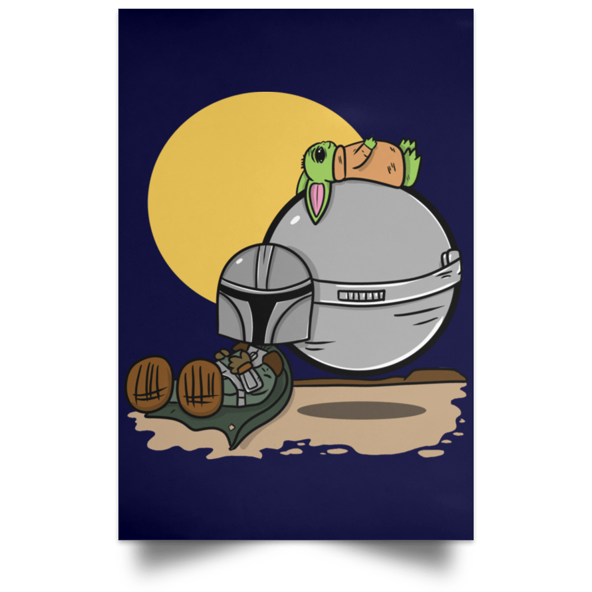 Housewares Navy / 12" x 18" Mandaloria Nuts Portrait Poster