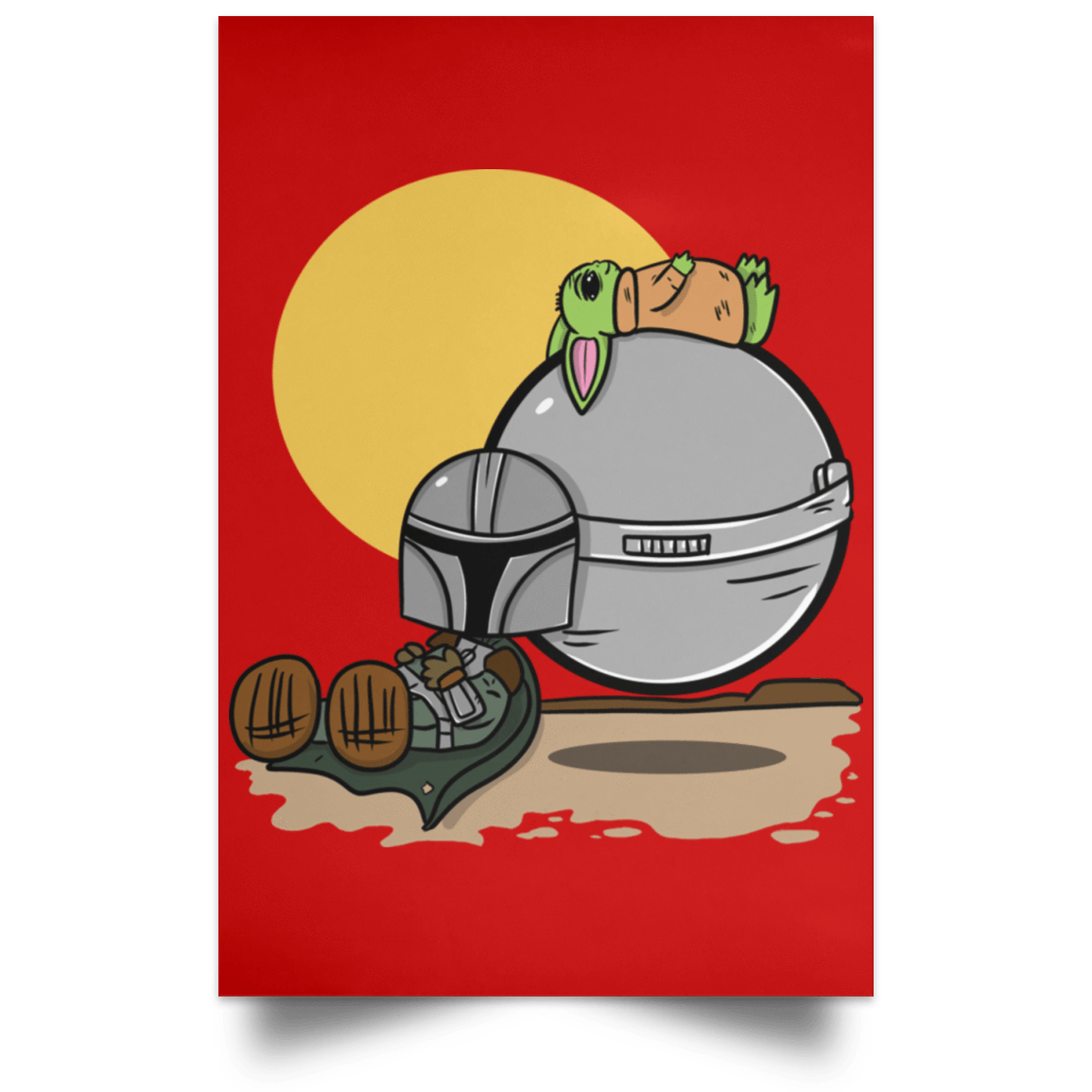 Housewares Red / 12" x 18" Mandaloria Nuts Portrait Poster