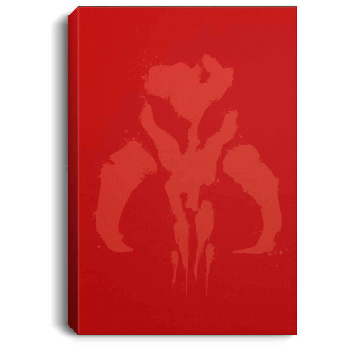 Housewares Red / 8" x 12" Mandalorian Premium Portrait Canvas