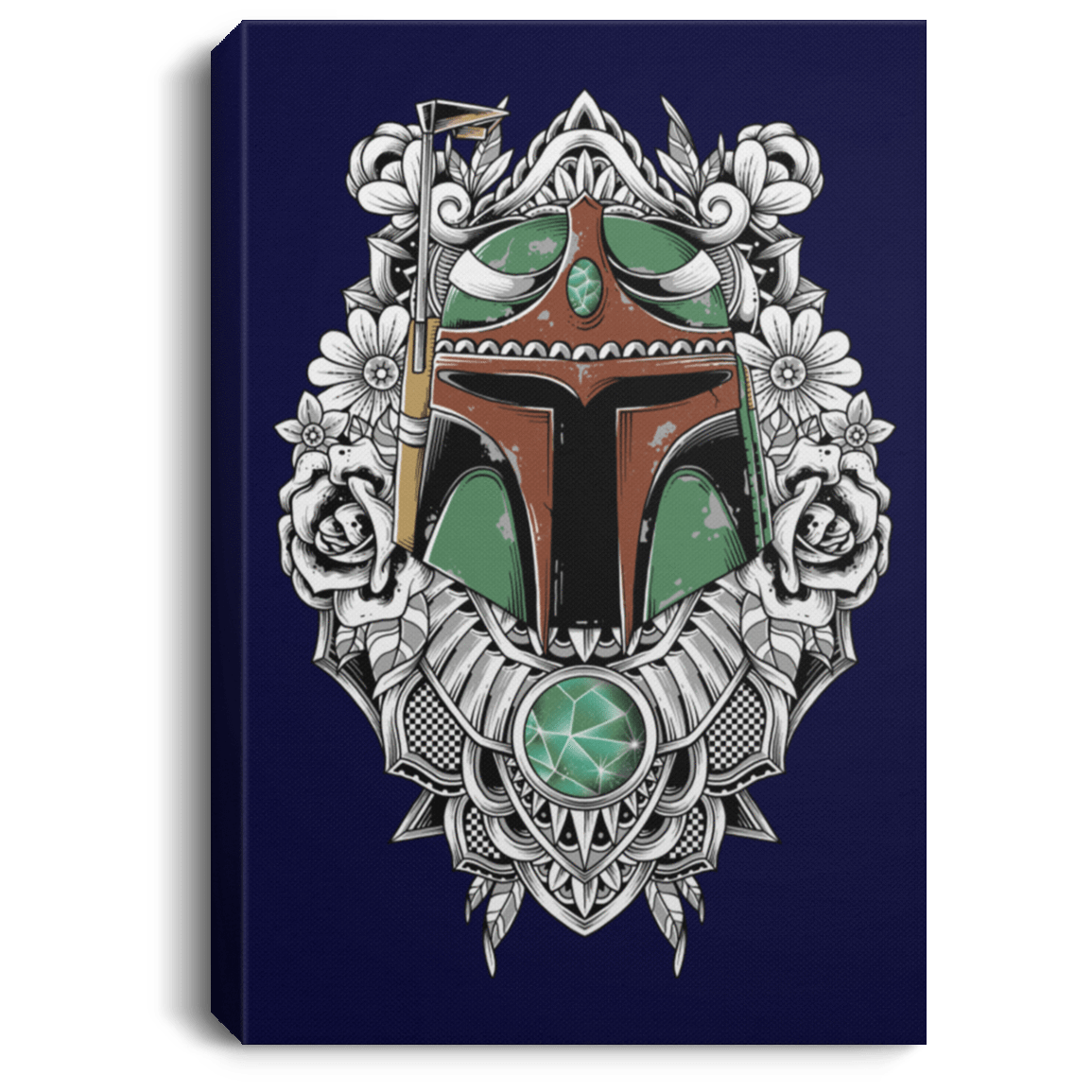 Housewares Navy / 8" x 12" Mandalorian Warrior Premium Portrait Canvas