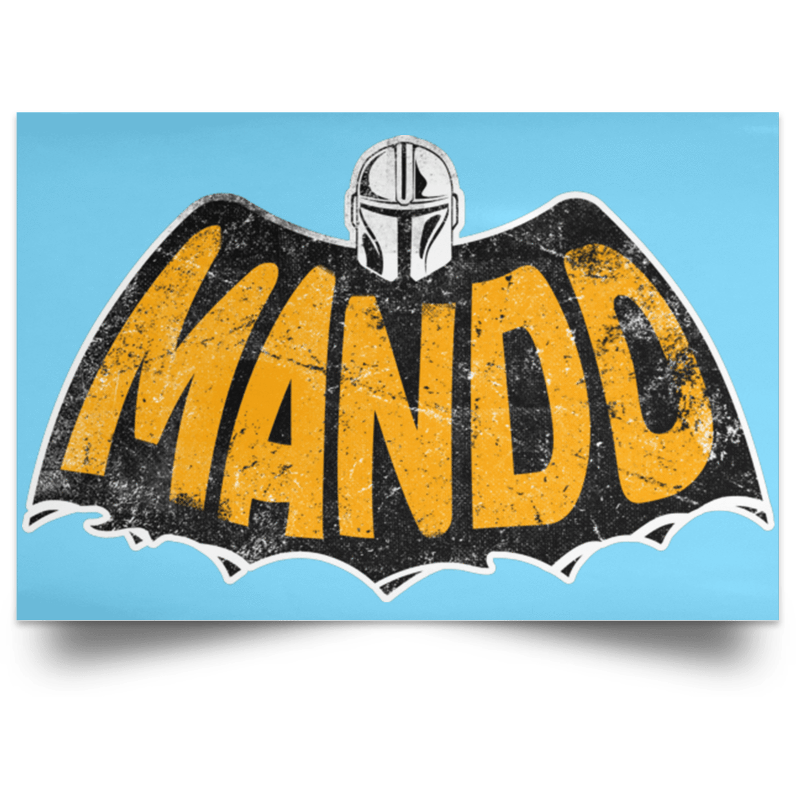 Housewares Columbia Blue / 18" x 12" Mando Bat Landscape Poster