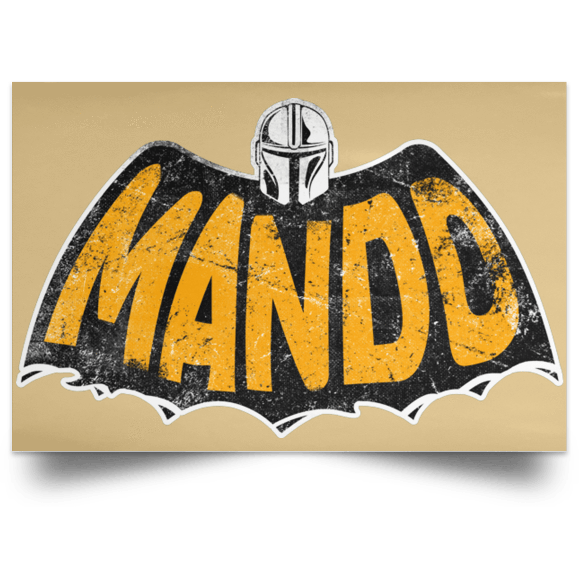 Housewares Tan / 18" x 12" Mando Bat Landscape Poster