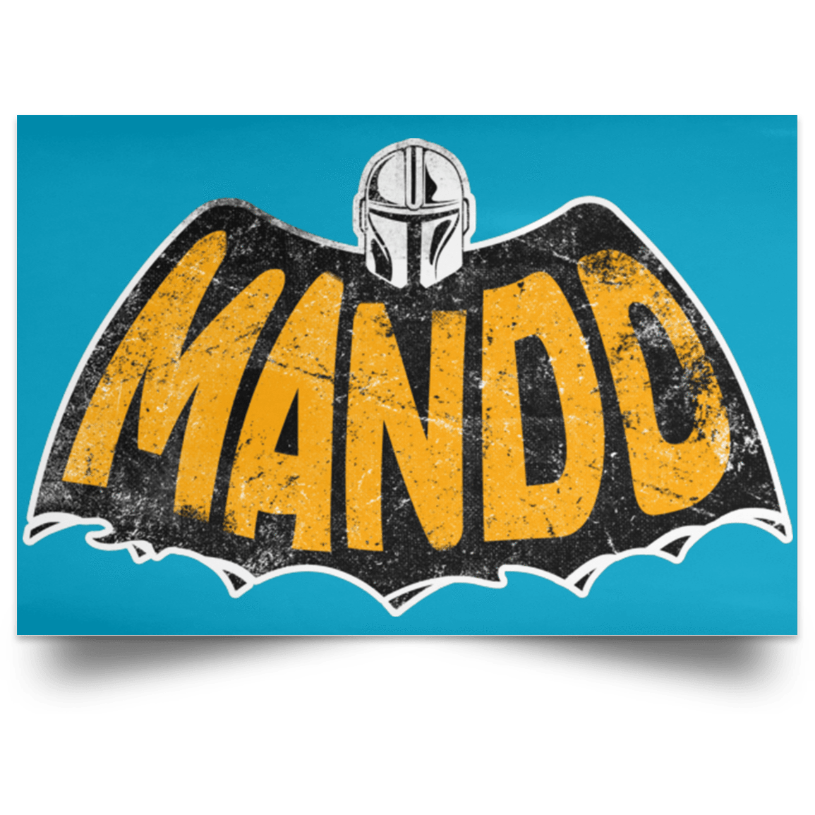 Housewares Turquoise / 18" x 12" Mando Bat Landscape Poster