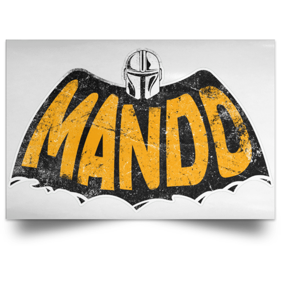 Housewares White / 18" x 12" Mando Bat Landscape Poster