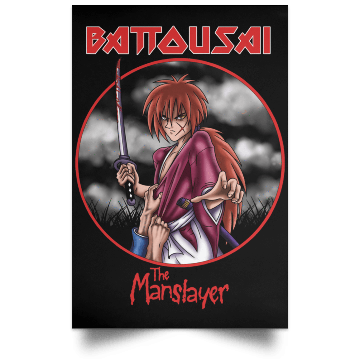 Housewares Black / 12" x 18" Manslayer Portrait Poster