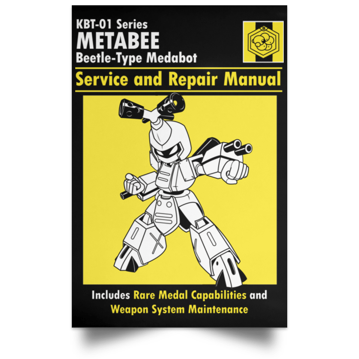 Housewares Black / 12" x 18" Metabee Manual Portrait Poster