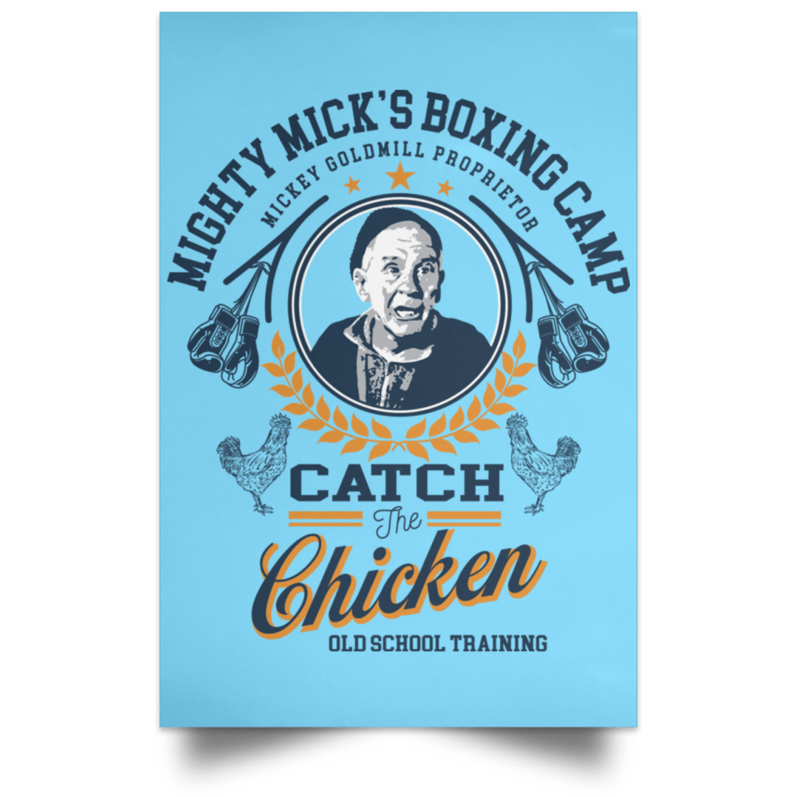 Housewares Columbia Blue / 12" x 18" Mighty Micks Gym Portrait Poster