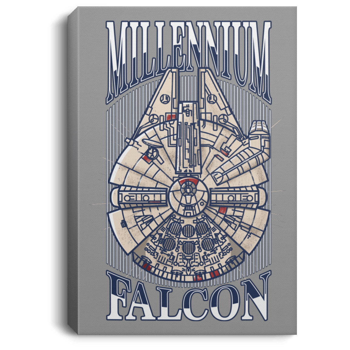 Housewares Gray / 8" x 12" Millennium Falcon Premium Portrait Canvas