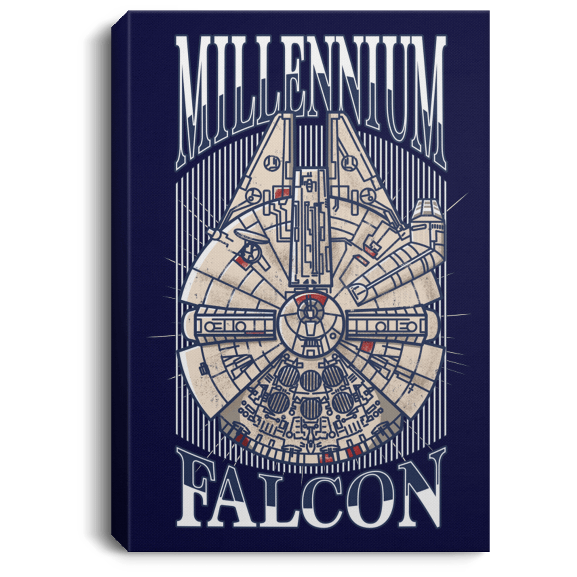 Housewares Navy / 8" x 12" Millennium Falcon Premium Portrait Canvas