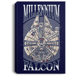 Housewares Navy / 8" x 12" Millennium Falcon Premium Portrait Canvas