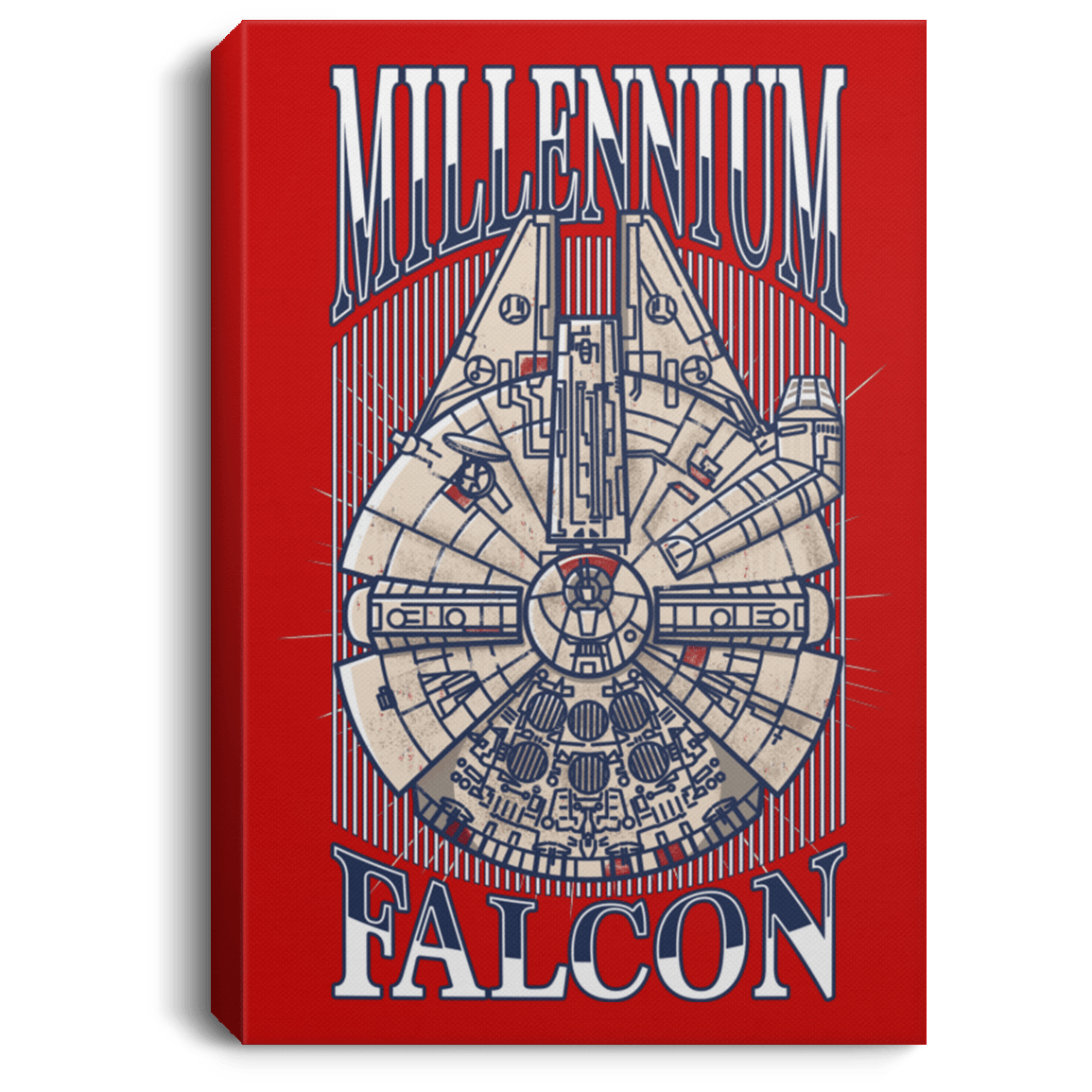 Housewares Red / 8" x 12" Millennium Falcon Premium Portrait Canvas