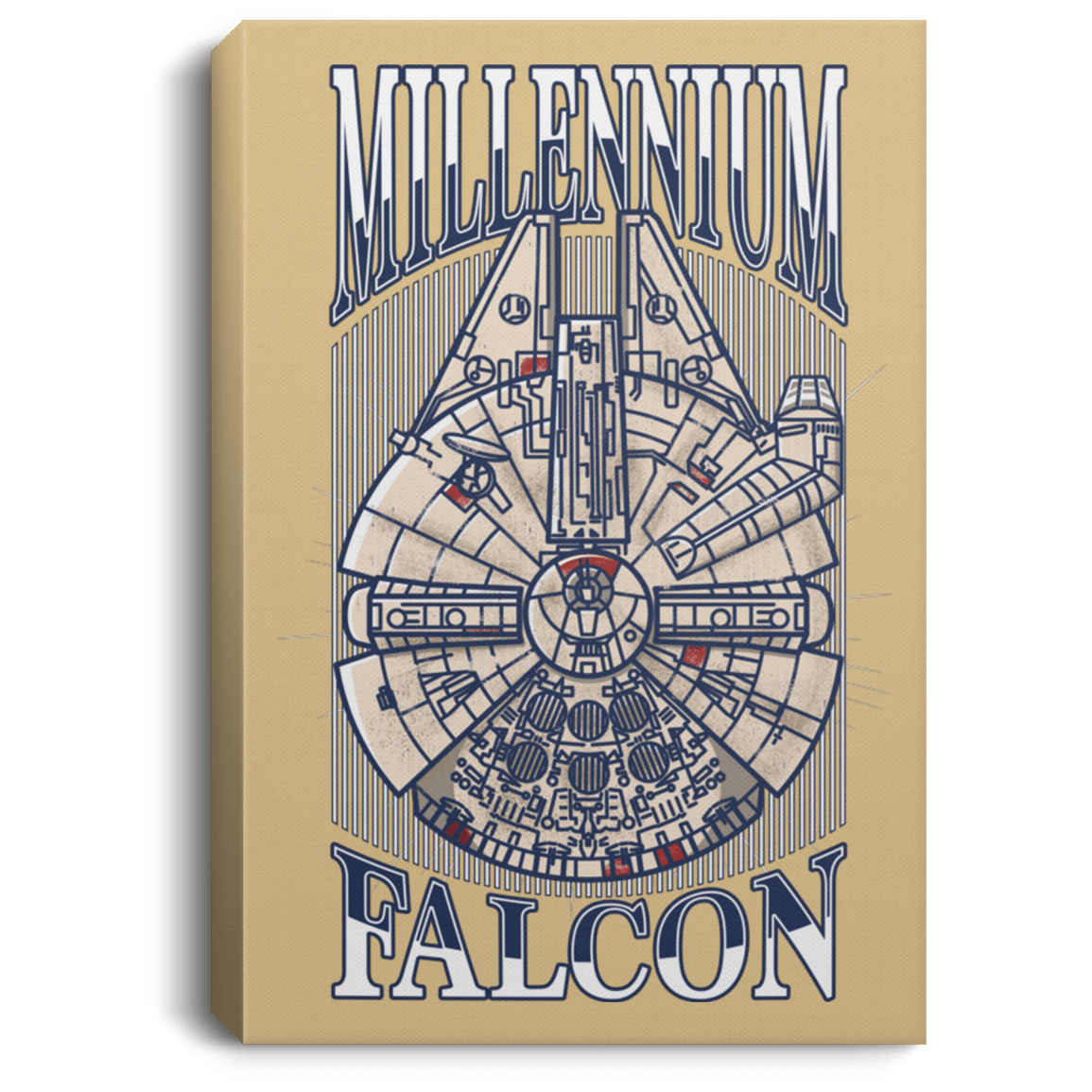 Housewares Tan / 8" x 12" Millennium Falcon Premium Portrait Canvas