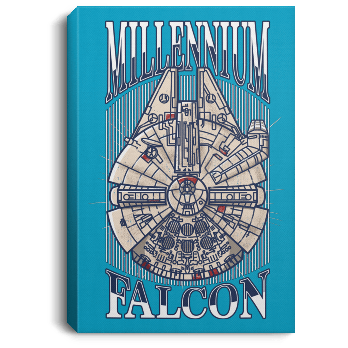 Housewares Turquoise / 8" x 12" Millennium Falcon Premium Portrait Canvas