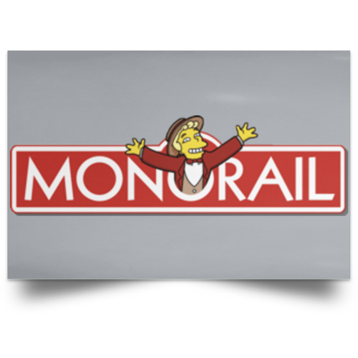 Housewares Grey / 18" x 12" Monorail Landscape Poster