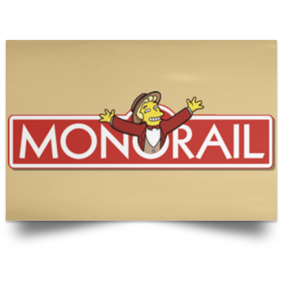 Housewares Tan / 18" x 12" Monorail Landscape Poster