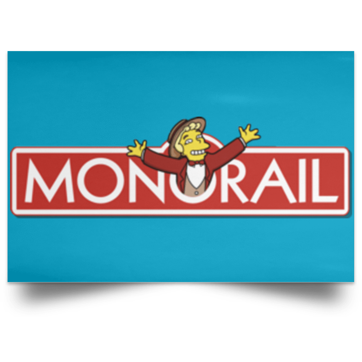 Housewares Turquoise / 18" x 12" Monorail Landscape Poster