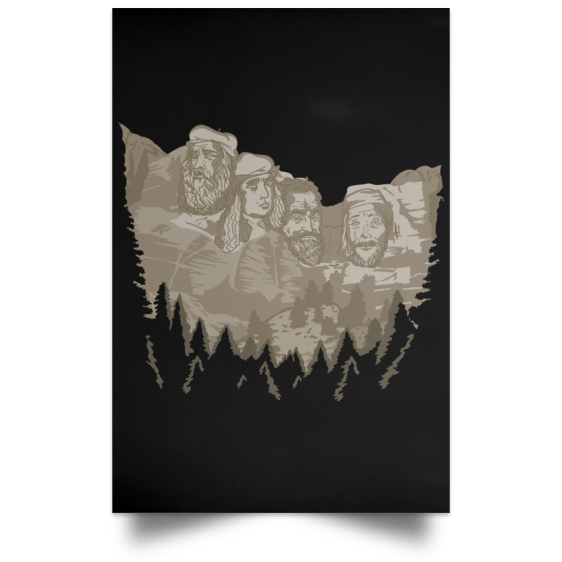 Housewares Black / 12" x 18" Mount Renaissance Portrait Poster