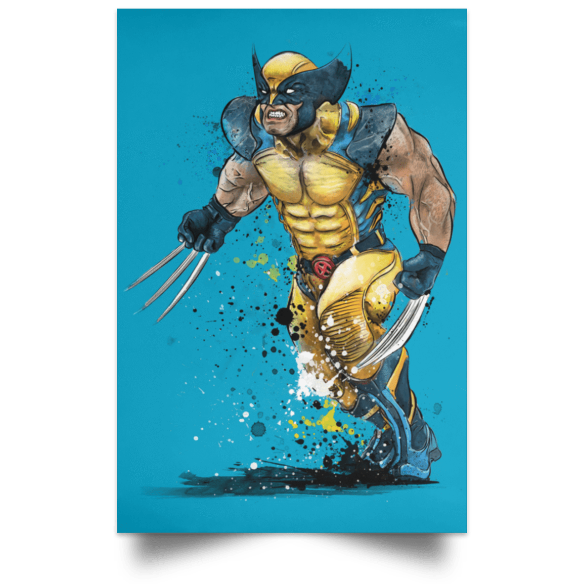 Housewares Turquoise / 12" x 18" Mutant Rage Watercolor Portrait Poster