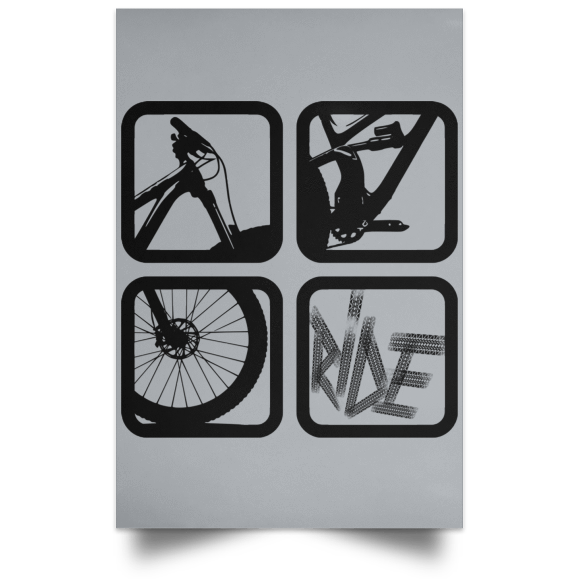 Housewares Grey / 12" x 18" My Ride Portrait Poster