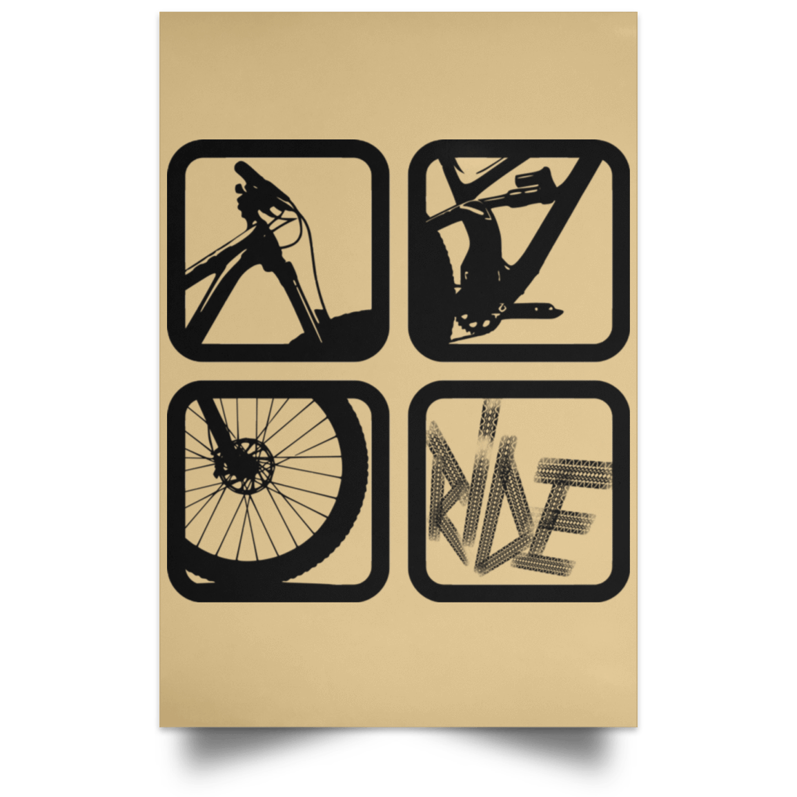 Housewares Tan / 12" x 18" My Ride Portrait Poster