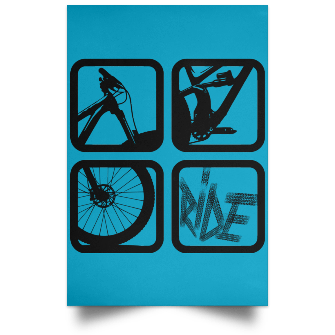 Housewares Turquoise / 12" x 18" My Ride Portrait Poster