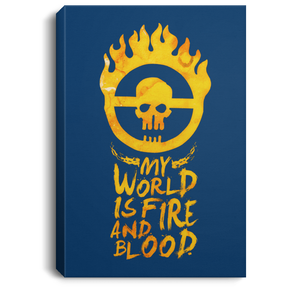 Housewares Royal / 8" x 12" My World Is Fire Premium Portrait Canvas