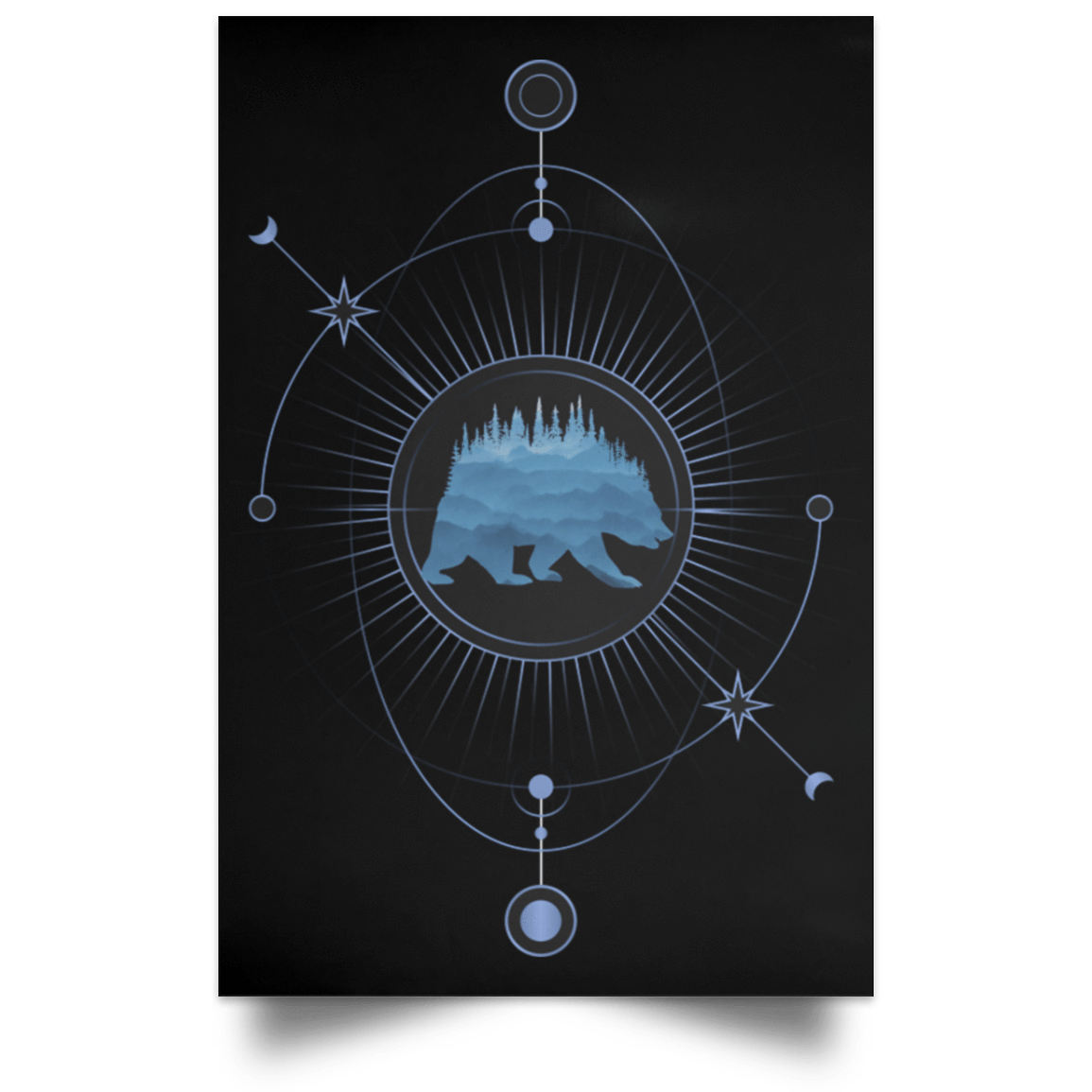 Housewares Black / 12" x 18" Natural Element Portrait Poster