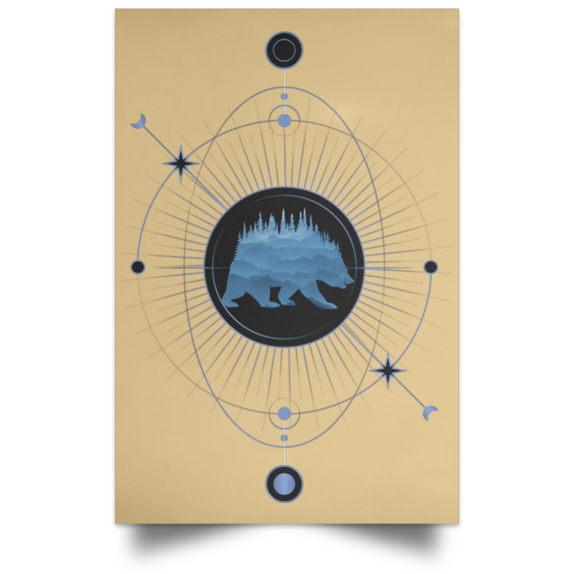 Housewares Tan / 12" x 18" Natural Element Portrait Poster