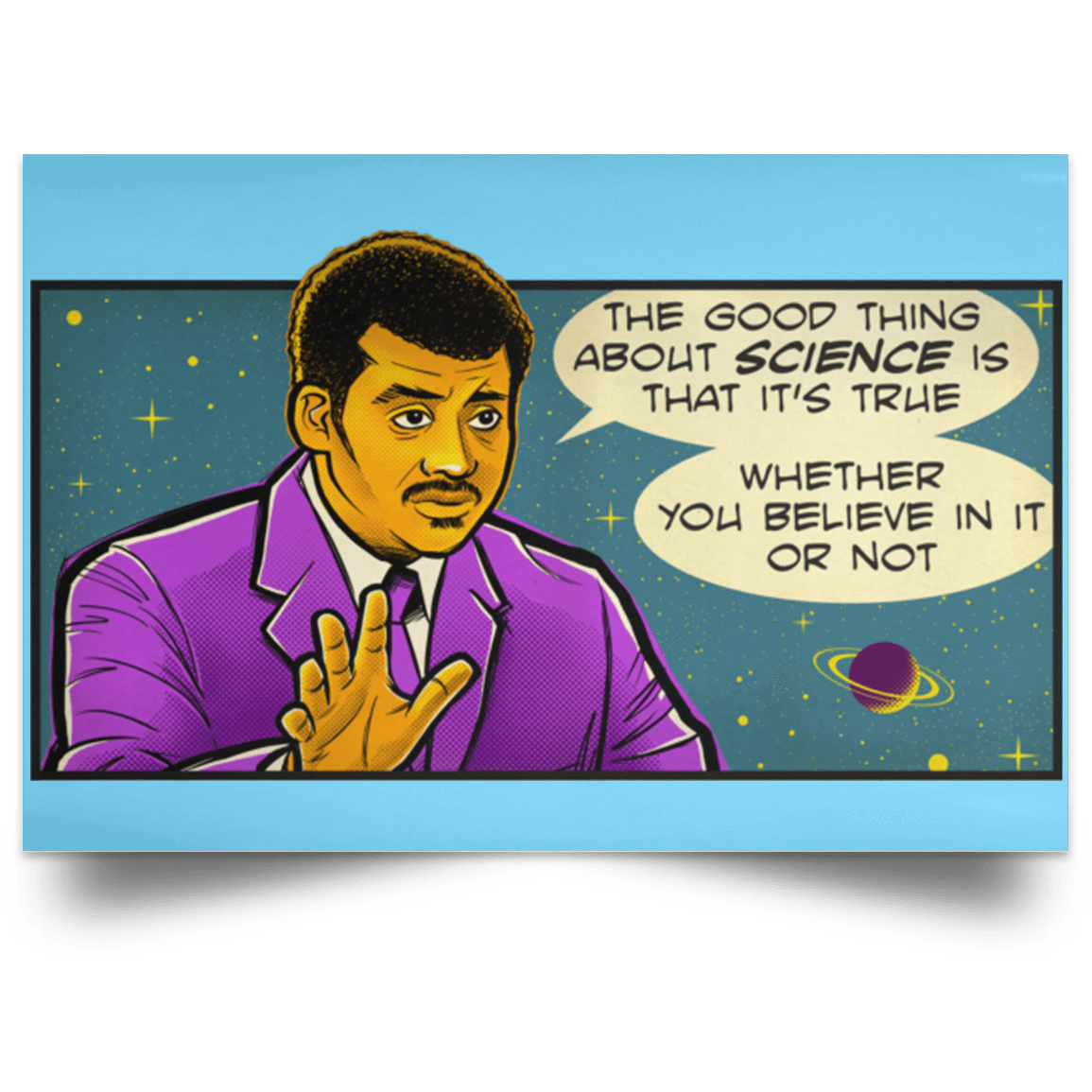 Housewares Columbia Blue / 18" x 12" NDGT good thing Landscape Poster