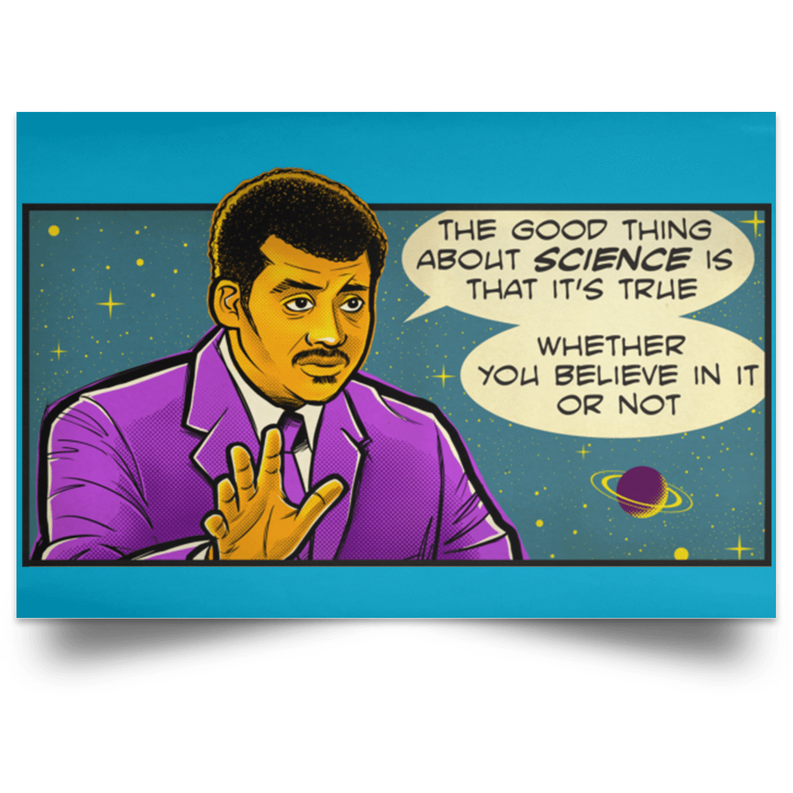 Housewares Turquoise / 18" x 12" NDGT good thing Landscape Poster