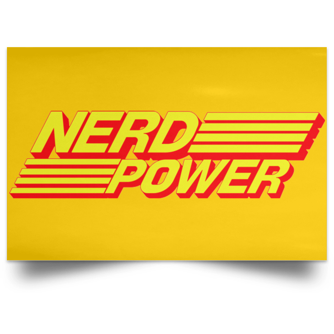 Housewares Athletic Gold / 18" x 12" Nerd Power Landscape Poster