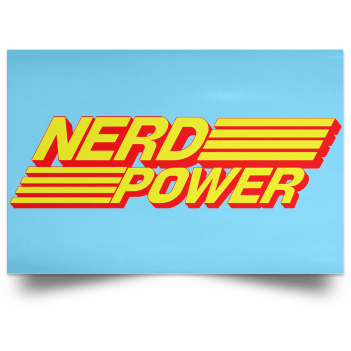 Housewares Columbia Blue / 18" x 12" Nerd Power Landscape Poster
